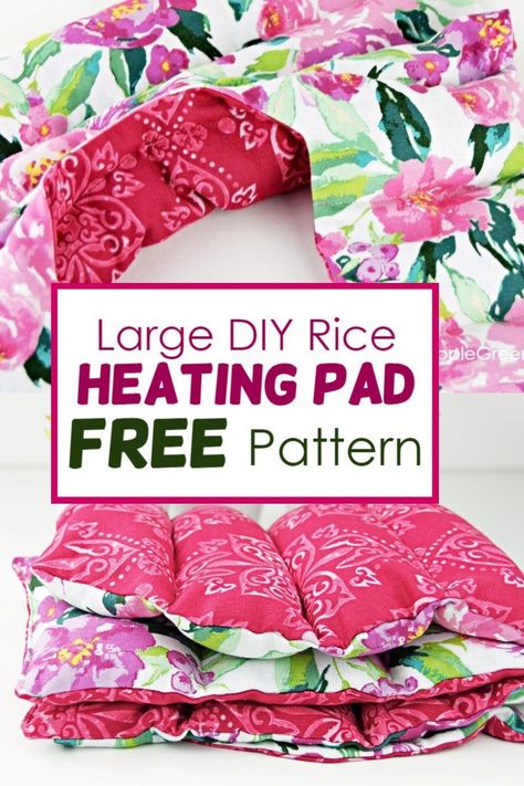 Heat Pack Pattern, Heating Pad Pattern, Diy Rice Heating Pad, Diy Rice Bags, Rice Heating Bags, Rice Bag Heating Pad, Diy Heat Pack, Homemade Heating Pad, Diy Heating Pad