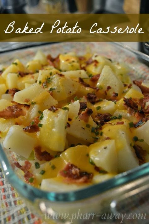 Baked Potato Casserole, Baked Potato Recipes, Potato Recipes Side Dishes, Potatoe Casserole Recipes, Potato Side Dishes, Easy Casserole Recipes, Potato Casserole, Easy Casserole, Potato Dishes