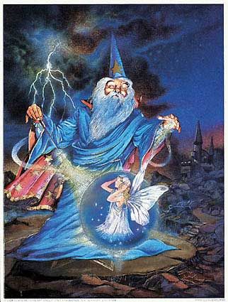 Wizard Casting a Spell. . . Wizzard cages a fairy :( Fairy Spells, Merlin The Wizard, Old Wizard, Trippy Artwork, Fantasy Wizard, Fantasy Dragon, High Fantasy, Wolf Art, Medieval Fantasy