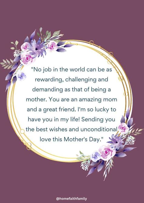 40 Perfect Mothers Day Quotes For Your Friends In 2023 - Home Faith Family Mothers Day Quotes For Friends, Happy Mothers Day Friend, Quotes For Your Friends, Happy Mothers Day Messages, Message For Mother, Quotes For Friends, Happy Mothers Day Wishes, Happy Mother Day Quotes, Mother Day Message