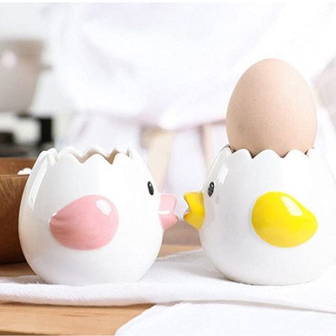 LuoCoCo Cute Egg Separator, Ceramics Vomiting Chicken Egg Yolk White Separator, Practical Household Small Egg Filter Splitter, Kitchen Gadget Baking Assistant Tool, Dishwasher Safe (Yellow) Egg Separator, Ceramic Chicken, Ceramic Egg, Messy Kitchen, Small Chicken, Cup Ceramic, Cute Chickens, Cute Mermaid, Baking Accessories