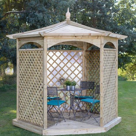 You'll love the Budleigh 3m x 3m Gazebo at Wayfair.co.uk - Great Deals on all Outdoor products with Free Shipping on most stuff, even the big stuff. Trellis Gazebo, Corner Arbour, Arbour Seat, Outside Benches, Corner Pergola, Wooden Garden Furniture, Wooden Gazebo, Corner Garden, Garden Arbor