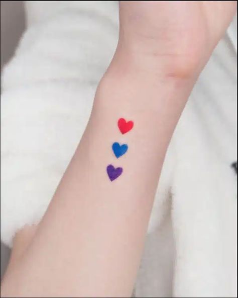 Blue Heart Tattoo, Pink Heart Tattoo, Heart Temporary Tattoos, Tattoos With Kids Names, Heart Tattoo Designs, Incredible Tattoos, Name Tattoos, Small Tattoo, Makeup Eyeliner