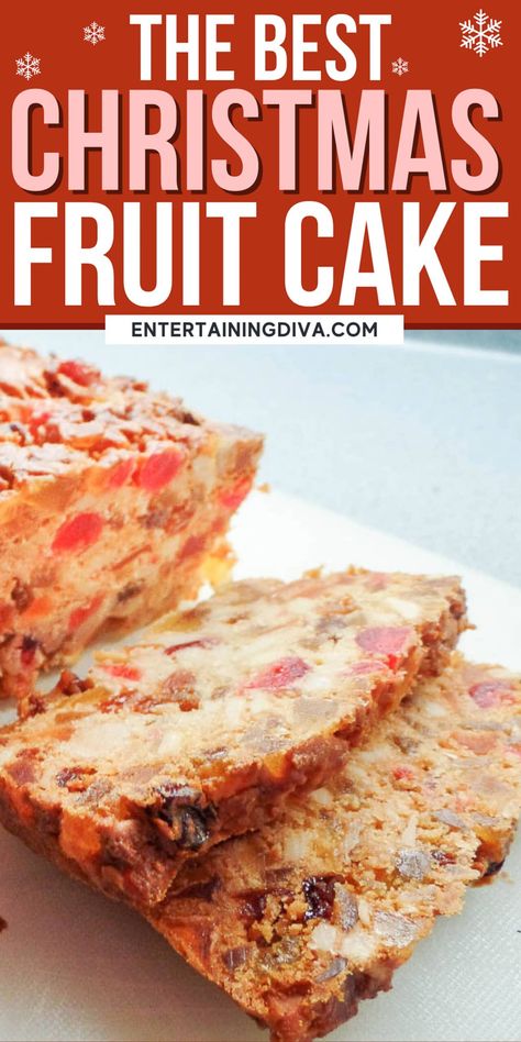 Light Fruit Cake Recipe, Christmas Fruit Cake Recipe, Christmas Cake Recipe Traditional, Twist Recipes, Rum Fruit Cake, Holiday Fruit Cake, Fruit Cake Recipe Easy, Light Fruit Cake, Fruit Cake Recipe Christmas