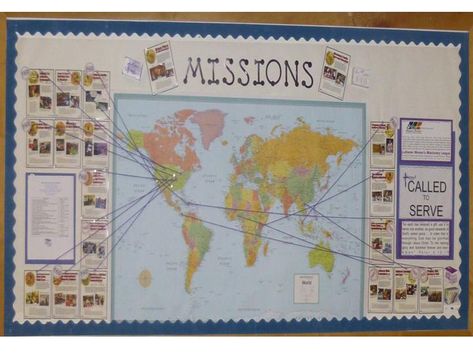 LWML Missions Bulletin Board Mission Bulletin Board Ideas, Missions Wall, Missions Bulletin Board, Exhibits Design, Missions Conference, Kids Bulletin Boards, Bulletin Ideas, Conference Themes, Christian Bulletin Boards