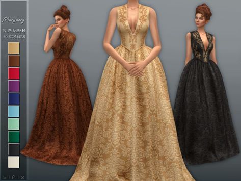 Inspired by Margaery Tyrell's wedding dress. Found in TSR Category 'Sims 4 Female Formal' Margaery Dress, Dr Dresses, Sims Fashion, Los Sims 4 Mods, Sims Medieval, Clothes Cc, Pelo Sims, Sims 4 Dresses, Sims 4 Downloads