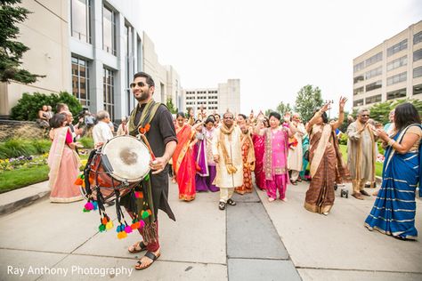 Indian wedding baraat procession https://www.maharaniweddings.com/gallery/photo/141358 Indian Wedding Baraat, Baraat Procession, Indian Wedding Fashion, Gallery Photo, Indian Wedding, Wedding Styles, Academic Dress, Weddings, Quick Saves