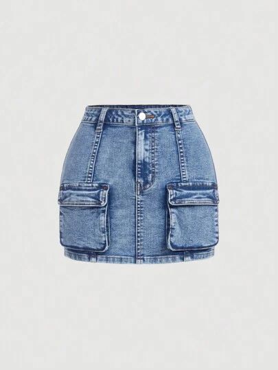 Teen Skirts, Girls Denim Skirts, Cute Eyes Drawing, Eyes Drawing, Clothing Pieces, Denim Pocket, Denim Skirts, Tumblr Fashion, Cute Eyes