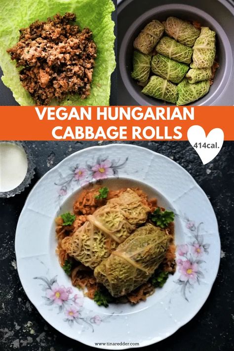 Hungarian Cabbage Rolls, Vegan Hungarian, Hungarian Cabbage, Slow Cooker Vegan, Rich Recipes, Vegan Slow Cooker, Healthy Vegetable, True Food, Healthy Slow Cooker