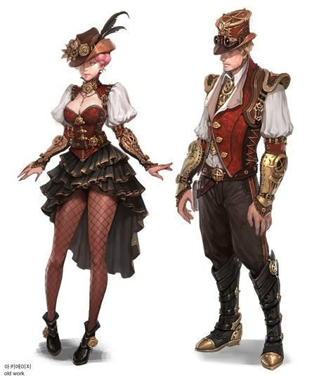 Steampunk Clothing Diy, Steampunk Outfits Women, Steampunk Drawing, Steampunk Character, Moda Steampunk, Steampunk Characters, 3d Karakter, Steampunk Artwork, Mode Steampunk