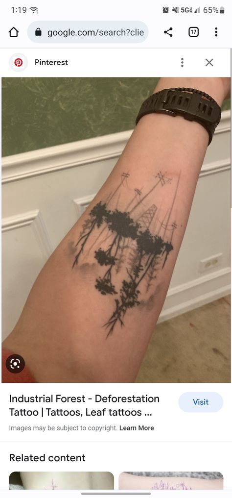 Powerline Tattoo, Tattoo Ideas, Forest, Tattoos, Quick Saves