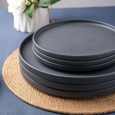 Amazon.com: AmorArc Stoneware Dinner Plates Set of 4, 10.25 Inch Reactive Matte Glaze Ceramic Plates Set, Modern Dinnerware Dish set for Kitchen, Microwave, Dishwasher Safe, Scratch Resistant-Matte Charcoal Gray : Everything Else Salad Appetizer, Kitchen Microwave, Dinner Salad, Modern Dinnerware, Stoneware Dinnerware, Glaze Ceramics, Ceramic Dinnerware, Reactive Glaze, Dinner Salads