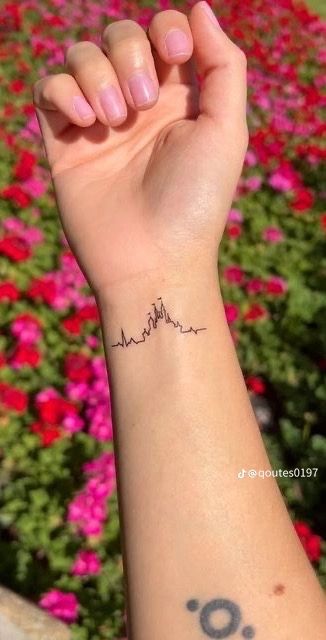 Mini Castle Tattoo, Disney Castle Heartbeat Tattoo, Tangled Tiny Tattoo, Small Tattoo Disney, Matching Disney Tattoos Mother Daughter, Tiny Tattoos Disney, Fineline Disney Tattoo, Small Disney Castle Tattoo, Disney Heartbeat Tattoo