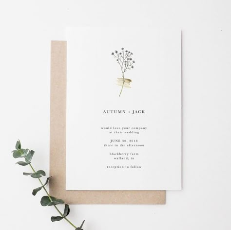 Wedding Invitation Floral, Simple Wedding Invitation, Minimal Wedding Invitation, 카드 디자인, Invitation Floral, Simple Invitation, Etsy Wedding Invitations, Minimalist Wedding Invitations, Beach Wedding Invitations