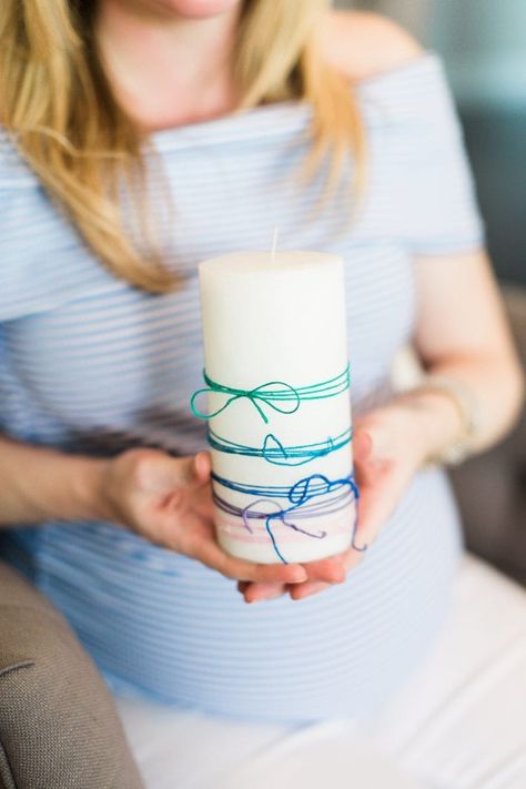 Blessingway Candle, Blessingway Ideas, Baby Blessing Party, Mother Blessing, Blessing Candles, Boho Mother, Prayer For Baby, Peach Baby Shower, Ceremony Candles