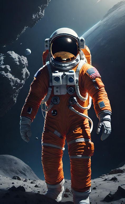 Astronaut walking in space Digital Graphics Art, Space Suits, Astronaut Wallpaper, Adidas Wallpapers, Astronaut Art, Retro Space, Space Astronaut, Astronauts In Space, Space Suit