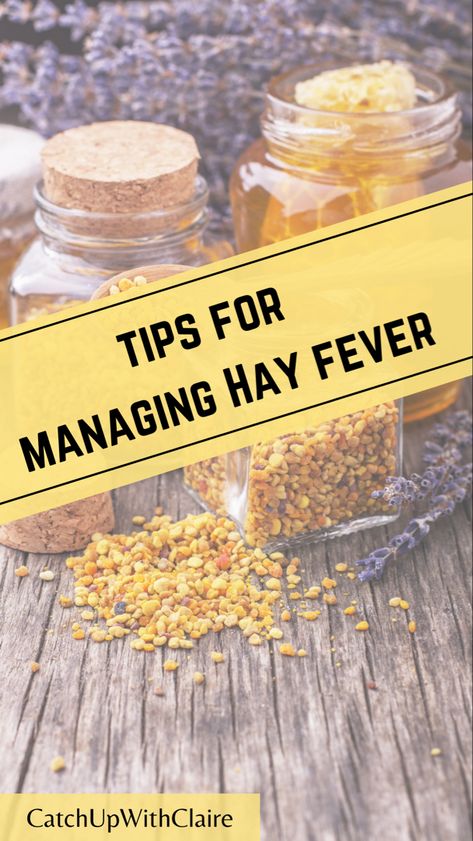 Hay fever can be such a pain for sufferers but hopefully these tips to manage your hay fever will help #hayfever #managehayfever #hayfeversymptoms #hayfeversufferer #hayfeverhelp #hayfevertips #helpwithhayfever #allergies #pollenallergy Cedar Fever Remedies, Hayfever Remedies, Cedar Fever, Fever Rash, Hay Fever Symptoms, Itchy Skin Remedy, Rashes Remedies, Natural Allergy Relief, Immune Boosting Foods