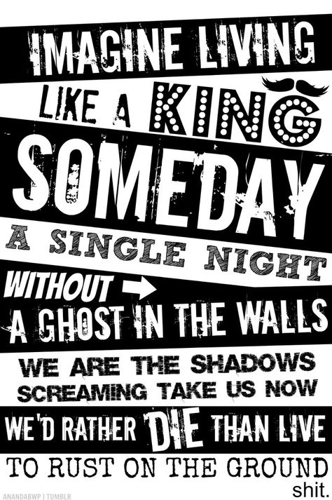 Pierce the veil. King for a day:) Ptv Lyrics, Pierce The Veil Lyrics, King For A Day, Jaime Preciado, Breaking Benjamin, Papa Roach, Band Quotes, Three Days Grace, Kellin Quinn