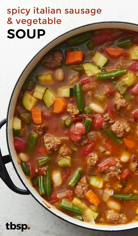 Italian Sausage Vegetable Soup Recipes, Italian Vegetable Soup With Spicy Sausage, Veggie Soup With Sausage, Vegetable And Sausage Soup, Sausage Vegetable Soup Recipes, Vegetable Soup With Italian Sausage, Vegetable Soup With Sausage, Vegetable Sausage Soup, Italian Sausage Vegetable Soup