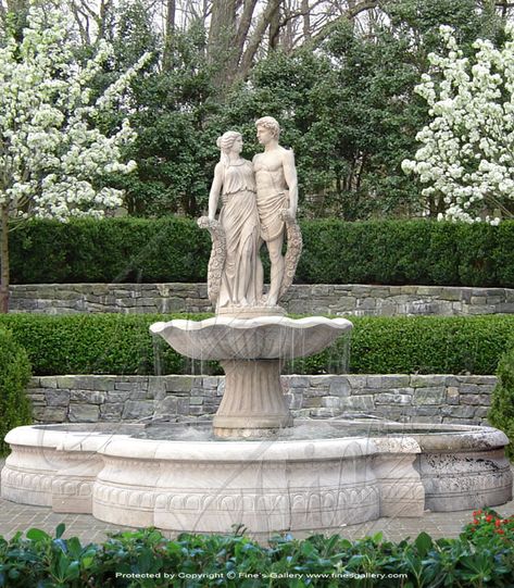 Garden Fountain Ideas, Marble Fountain, Fountain Ideas, Statue Fountain, Modern Fountain, Fountain Feature, Website Page, Garden Fountain, Garden Fountains