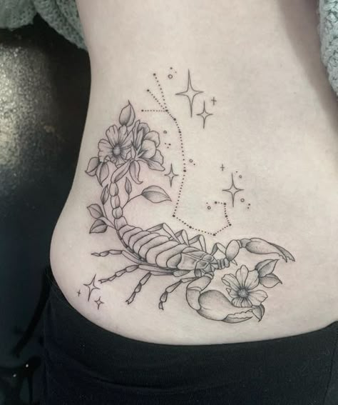 Side Stomach Tattoos, Scorpio Tattoo, Feather Tattoo Design, Scorpion Tattoo, Leg Tattoos Women, Stomach Tattoos, Memorial Tattoos, Mom Tattoos, Little Tattoos