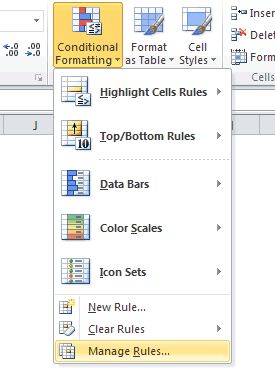 Conditional Formatting Manage Rules Option in Excel 2010 Excel If Formulas, Advanced Excel Formulas, Conditional Formatting In Excel, Advanced Excel Training, If Formula In Excel, Office Word, Color Scale, Excel Spreadsheets