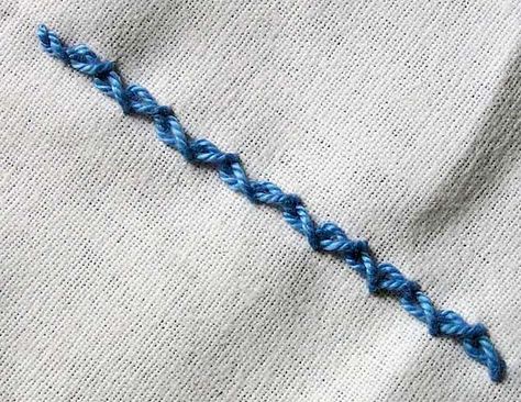 Twisted Chain Stitch, Threaded Back Stitch, Clothes Repair, Sari Embroidery, Embroidered Stitches, Fabric Beading, Couching Stitch, Chain Embroidery, Cross Stitch Family