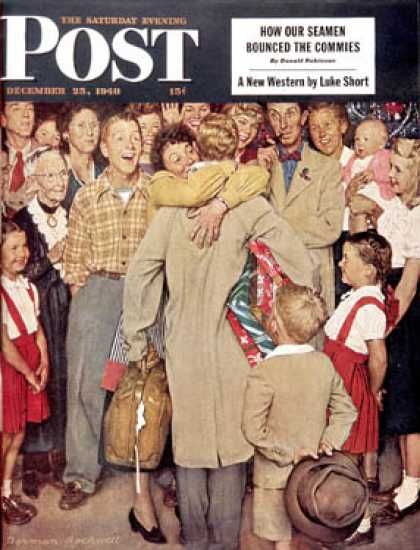 1948-12-25: "Christmas Homecoming" (Norman Rockwell) Saturday Evening Post Saturday Evening Post Covers, Norman Rockwell Art, Grandma Moses, I'll Be Home For Christmas, Rockwell Paintings, Norman Rockwell Paintings, Saturday Evening Post, Evening Post, Home For Christmas