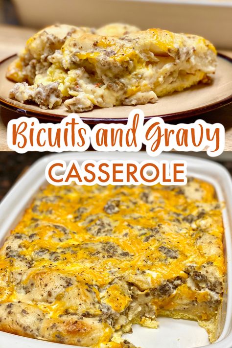 Leftover Sausage Gravy What To Do With, Gravy And Biscuit Casserole, Sausage Gravy Egg Casserole, Biscuits And Gravy No Sausage, Leftover Sausage Gravy Recipes, Leftover Sausage Gravy, Biscuit And Gravy Breakfast Casserole, Sausage And Gravy Casserole, Biscuit And Gravy Casserole