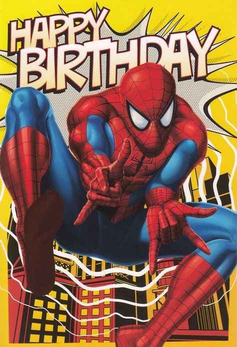 Happy Birthday Spiderman, Birthday Spiderman, Birthday Wishes Gif, Birthday Cards Images, Birthday Wishes For Kids, Happy Birthday Cards Printable, Happy Birthday Printable, Birthday Card Sayings, Funny Morning Pictures