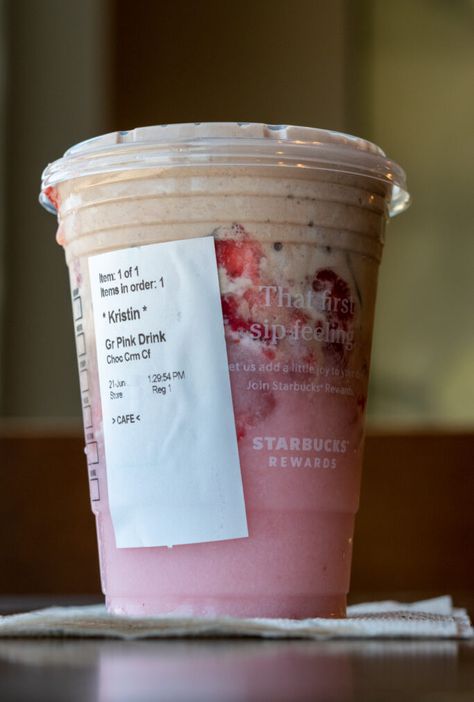 Pink Drink Chocolate Foam, Chocolate Strawberries Starbucks, Chocolate Strawberry Starbucks Drink, Pink Drink With Chocolate Cold Foam, Strawberry Starbucks Drink, Chocolate Coverd Strawberries, Coconut Milk Substitute, Starbucks Strawberry Acai Refresher, Pink Drink Starbucks