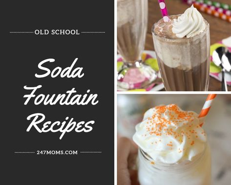 As the weather gets warmer and warmer, you will be grabbing and sipping on some of your favorite cold drinks. It’s time to go back to the classics this coming summer with old-school soda fountain recipes. You can make and enjoy these fountain sodas right within your home. Gather your tall glasses, these soda fountain … 1950s Soda Fountain, Soda Fountain Vintage, Soda Shop Recipes, Soda Fountain Recipes, Soda Fountain Bar, Old Fashioned Soda Fountain, Fifties Party, Float Recipes, Freezer Cooking Recipes