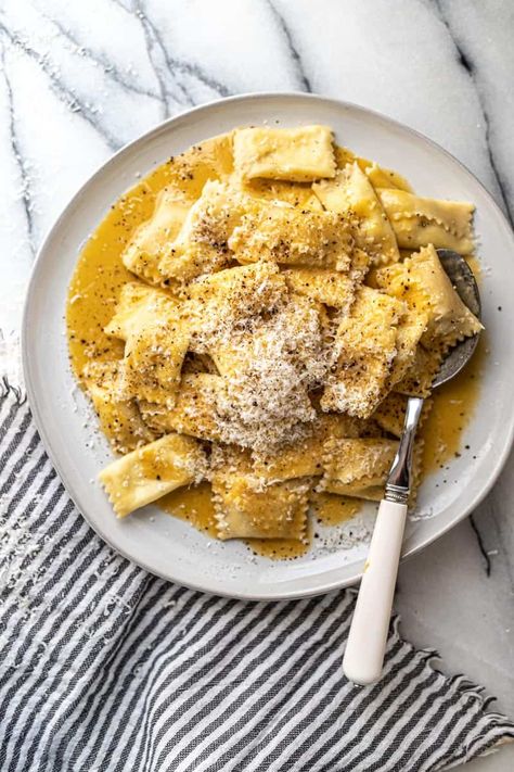 Sweet Corn Agnolotti Recipe, Corn Agnolotti Recipe, Homemade Agnolotti, Guanciale Recipes, Agnolotti Recipe, Agnolotti Pasta, Female Foodie, Homemade Pasta Dough, Pancetta Pasta