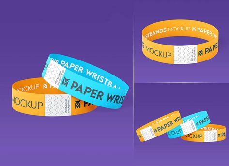 Free Paper Wristband Mockup PSD Set Paper Wristband, App Social Media, App Social, Paper Bracelet, Media Magazine, High Angle Shot, Paper Mockup, Branding Projects, High Angle