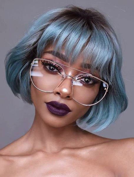 20 Sexy Bob Hairstyles for Black Women - The Trend Spotter Black Women Weave Hairstyles, Remy Hair Weave, Photographie Portrait Inspiration, Grunge Hair, 인물 사진, Girls Hair, Short Haircuts, Brazilian Hair, Green Hair