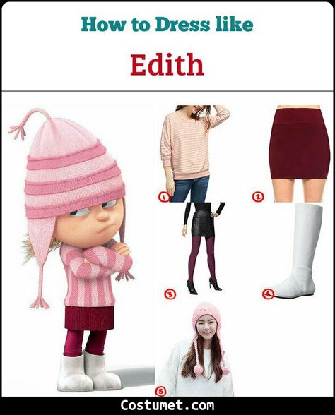 Edith (Despicable Me) Costume for Cosplay & Halloween 2021 Edith Costume Despicable Me, Edith Despicable Me Costume, Edith Despicable Me, Halloween Costumes With Overalls, Costumes With Overalls, Despicable Me Halloween Costume, Minion Dress Up, Gru Costume, Despicable Me Costume