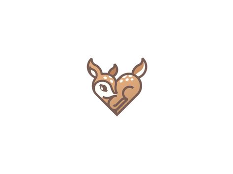 Fawn / #logo #mark #deer #illustration #animal Cute Deer Tattoo, Cute Deer Illustration, Deer Cute Drawing, Fawn Illustration, Deer Illustration Cute, Deer Icon, Cute Deer Drawing, Deer Logo, Baby Deer Tattoo