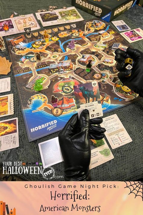 Game Night Pick: Horrified: American Monsters Impending Doom, Halloween Craft Projects, Halloween Food Treats, Halloween Baking, Halloween Diy Crafts, Halloween Event, Game Night, Halloween Treats, Small Town