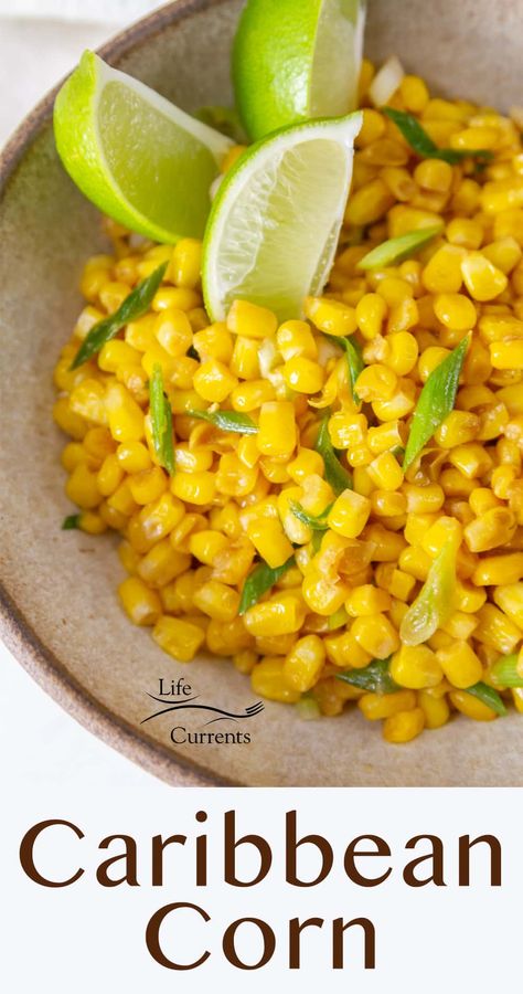 Indulge in a mouthwatering Caribbean Corn side dish that will transport your taste buds to paradise! This easy-to-make recipe combines the vibrant flavors of the Caribbean with the sweet crunch of fresh corn. Corn Sides For Fish, Jamaican Sides Dishes, Caribbean Bbq Party, Island Vegetable Recipes, Carribean Jerk Chicken Sides, Jamaican Vegetable Recipes, Caribbean Menu Ideas, Jamaican Side Dish Recipes, Carribean Dinner Recipes