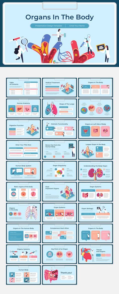 Powerpoint Templates Biology, Biology Powerpoint Templates, Medical Ppt Template, Biology Background Powerpoint, Medical Presentation Design, Anatomy Presentation, Biology Presentation, Organs And Their Functions, Biology Template