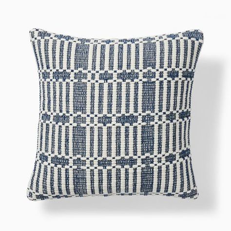 Blue Pillows | West Elm Transitional Style Interior Design, Cairo Hotel, Oversized Lumbar Pillow, Navy Throw Pillows, Kevin Lee, Living Room Plan, Navy Pillows, Grey Bedroom Decor, Color Room