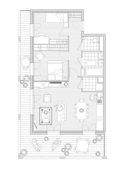 2 Apartment Floor Plan, Studio Plans Layout, Apartment Plans Architecture, Floor Plan Apartment, Flat Plan, Architectural Representation, Interior Design Plan, Apartment Floor Plan, Architectural Floor Plans