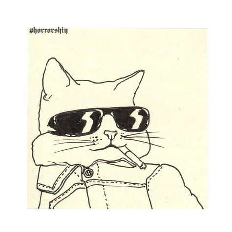 Sunglasses Tattoo, Cat With Sunglasses, Reference Photos For Artists, Cat Tat, Inspirational Illustration, Cat Reference, Isometric Art, Pencil Drawings Easy, Bleach Art