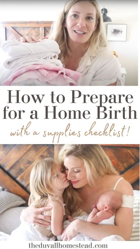 How to Prepare for a Home Birth + Supplies Checklist - The Duvall Homestead Homebirth Supplies, Birth Checklist, Homemade Baby Wipes, Perineal Tear, Birth Preparation, Birth Plan, Home Birth, Baby Footprints, Homemade Bath Products