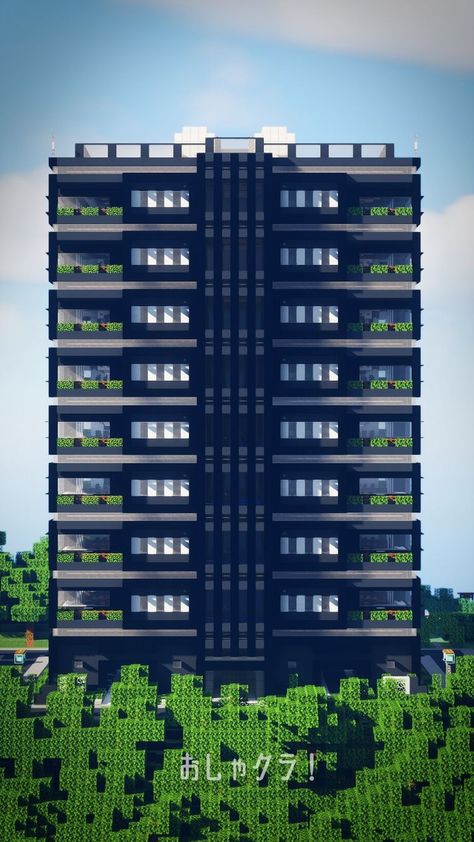 Minecraft City Plan, Minecraft Modern Building, Minecraft Apartment Building, Minecraft Skyscraper, City Minecraft, Description Ideas, Minecraft Modern City, Case Minecraft, Minecraft City Buildings