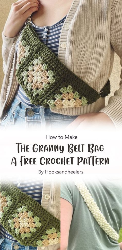 In this article Hooksandheelers will show you how to make the granny belt bag. The pattern is easy to follow and it’s suitable for all level. You can make this in a different color or size. Crochet Granny Square Purse Pattern Free Easy, Crochet Bags Free Patterns Handbags Granny Squares, Crochet Granny Square Crossbody Bag Pattern Free, Crochet Over Shoulder Bag Free Pattern, Granny Belt Bag, Crochet Bag Sewing Patterns, Fun Easy Crochet Patterns Free, Granny Square Crochet Pattern Purse, Crochet Granny Belt Bag