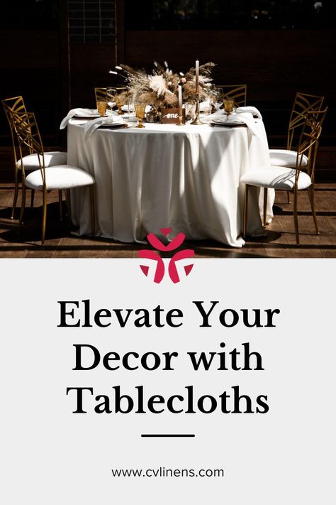 If you are looking for simple, yet sophisticated ways to decorate your event, tablecloths are an easy way to elevate your decor. Learn how to choose the right one for your next party. wedding table linens | round table linens wedding | table linens aesthetic | mix and match table linens wedding | cocktail table linens | table linens christmas | table linens decor Round Table Linens Wedding, Cocktail Table Linens, Wedding Cocktail Table, Table Linens Wedding, Wedding Cocktail Tables, Plate Movement, Christmas Table Linen, Wedding Table Linens, Chair Sash