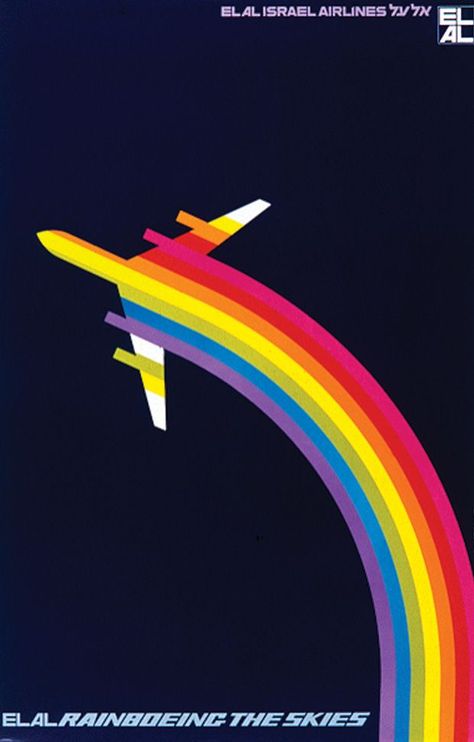 Rainboeing the Skies (1971) Best Design Books, Vintage Airline Posters, Whatsapp Wallpaper, Advertising Poster, Illustrations And Posters, Vintage Travel Posters, Design Graphique, A Rainbow, Graphic Design Inspiration