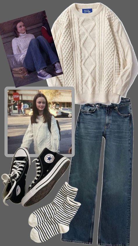 Gilmore Girls Sweater, Rory Gilmore Style, Gilmore Girls Fashion, Gilmore Girls Outfits, Downtown Outfits, Best Winter Outfits, Casual Preppy Outfits, Everyday Fashion Outfits, Outfit Inspo Casual