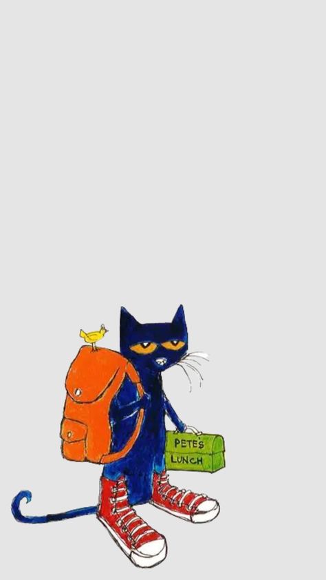 Pete The Cat Wallpaper, Cat Background, Pete The Cat, Cat Icon, Cat Aesthetic, Silly Pictures, Cat Stuff, Coloring Book Art, Cat Wallpaper